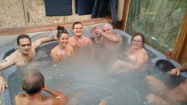 Nudist Hot Tub